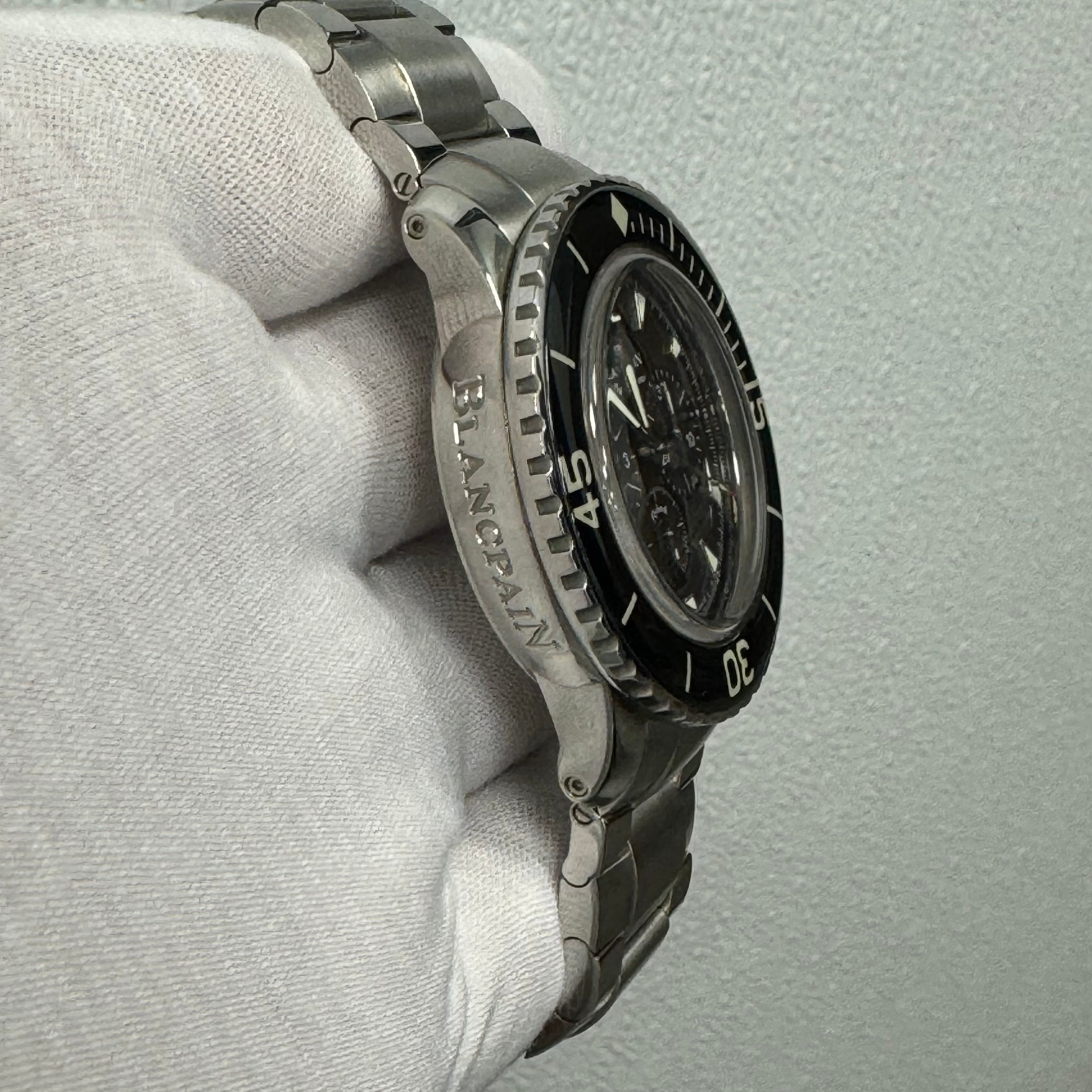 Blancpain Fifty Fathoms 45mm Black Dial Watch Ref# 5085F-1130-52 - Happy Jewelers Fine Jewelry Lifetime Warranty