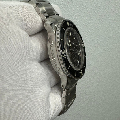 Blancpain Fifty Fathoms 45mm Black Dial Watch Ref# 5085F-1130-52 - Happy Jewelers Fine Jewelry Lifetime Warranty