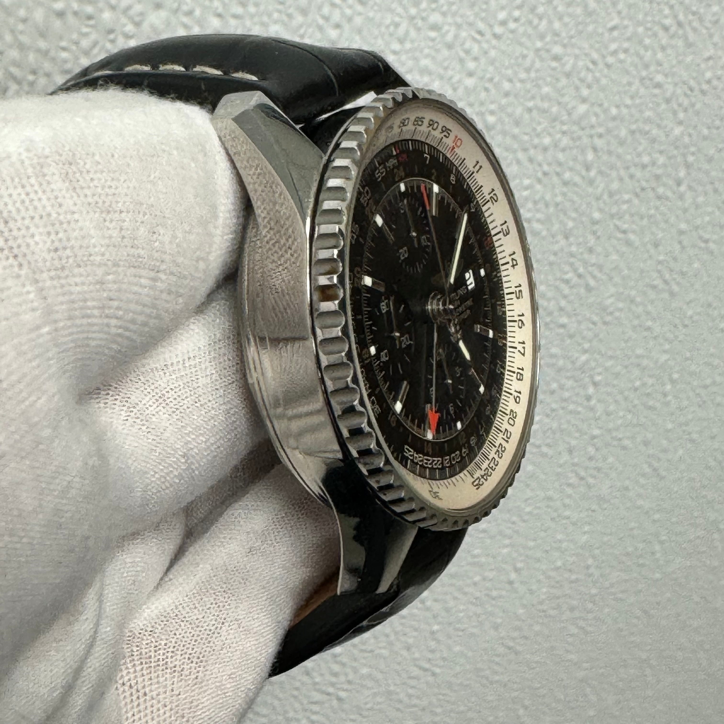 Breitling Navitimer 46mm Black Dial Watch Ref# A24322 - Happy Jewelers Fine Jewelry Lifetime Warranty