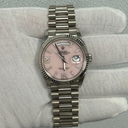 Rolex Day Date 36mm Factory Pink Dial Watch Ref# 128239 - Happy Jewelers Fine Jewelry Lifetime Warranty
