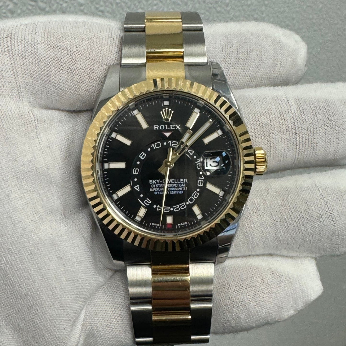 Rolex Sky-Dweller 42mm Black Dial Watch Ref# 326933