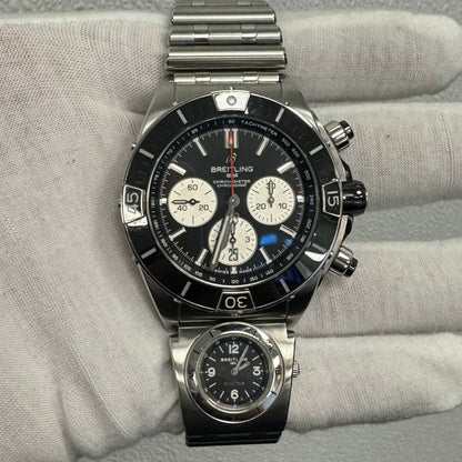 Breitling Super Chronomat 44mm Black Dial Watch Ref# AB0136 - Happy Jewelers Fine Jewelry Lifetime Warranty