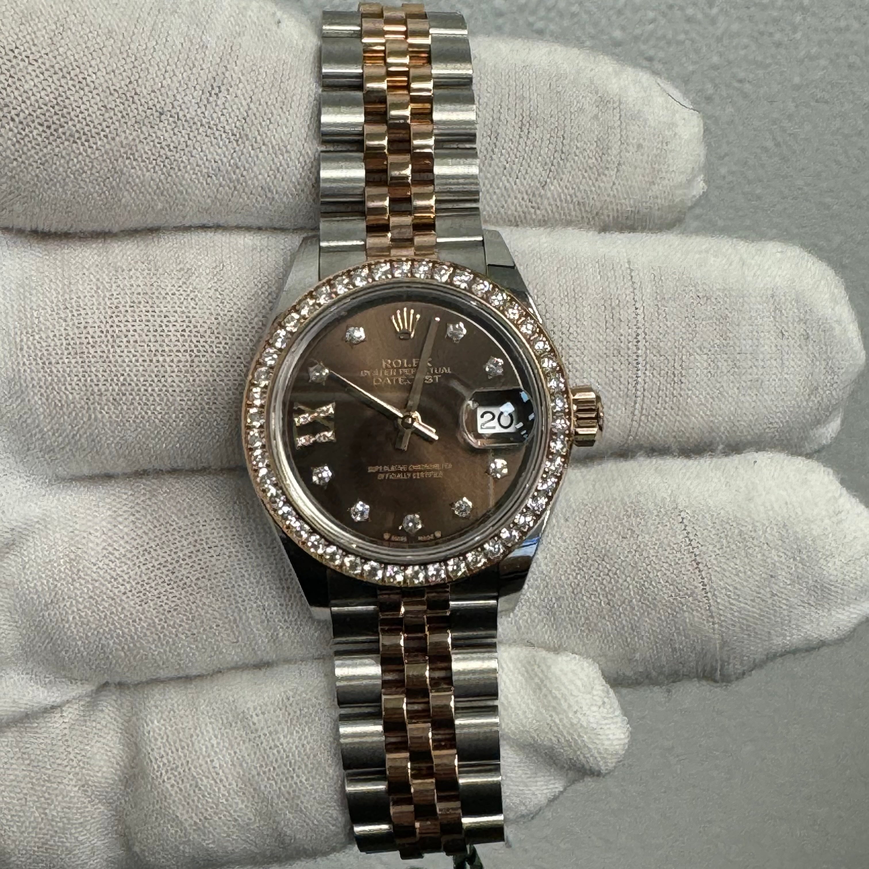 Rolex Datejust 28mm Brown Dial Watch Ref# 279381RBR - Happy Jewelers Fine Jewelry Lifetime Warranty