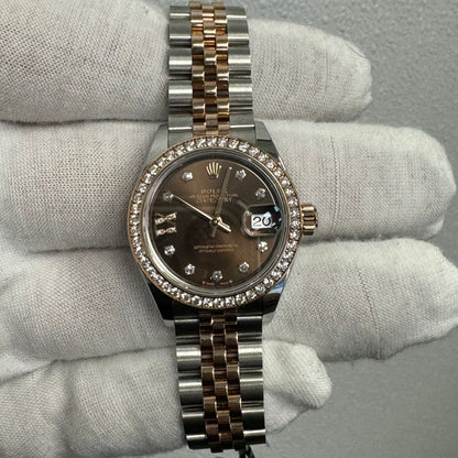 Rolex Datejust 28mm Brown Dial Watch Ref# 279381RBR - Happy Jewelers Fine Jewelry Lifetime Warranty
