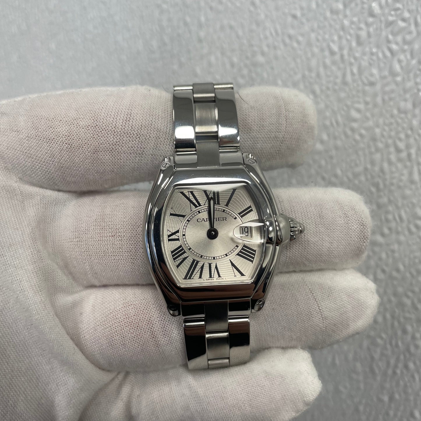 Cartier Roadster 31mm Silver Dial Watch Ref# W62016V3