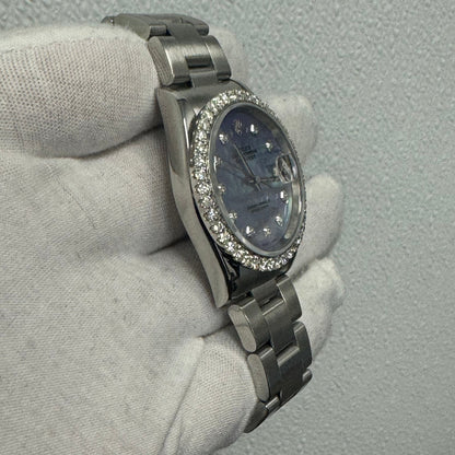Rolex Datejust 36mm Custom Mop Dial Watch Ref# 16220 - Happy Jewelers Fine Jewelry Lifetime Warranty