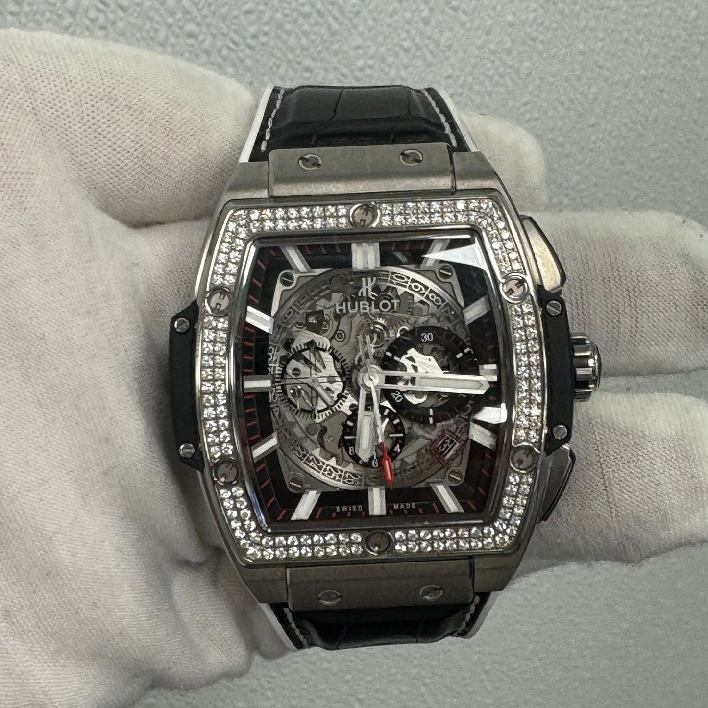 Hublot Spirit Of Big Bang 44mm Skeleton Dial Watch Ref# 641.NM.0173.LR