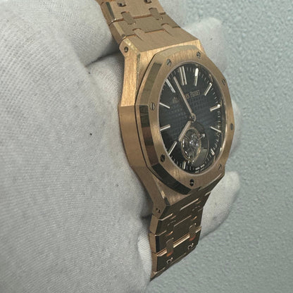 Audemars Piguet Flying Tourbillion 41mm Blue Dial Watch Ref# 26730OR.OO.1320OR.02 - Happy Jewelers Fine Jewelry Lifetime Warranty