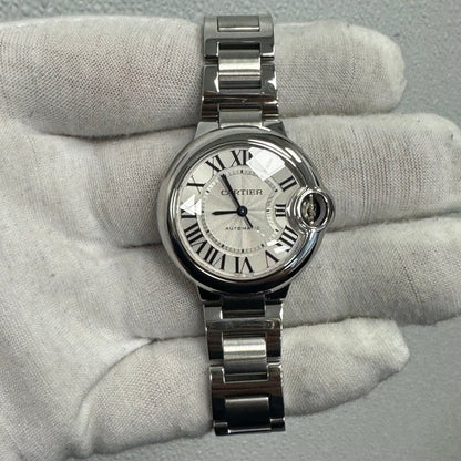 Cartier Ballon Bleu 33mm Silver DIal Watch Ref# W6920071 - Happy Jewelers Fine Jewelry Lifetime Warranty