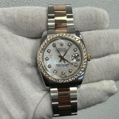 Rolex Datejust 36mm Mop Dial Watch Ref# 116261 - Happy Jewelers Fine Jewelry Lifetime Warranty