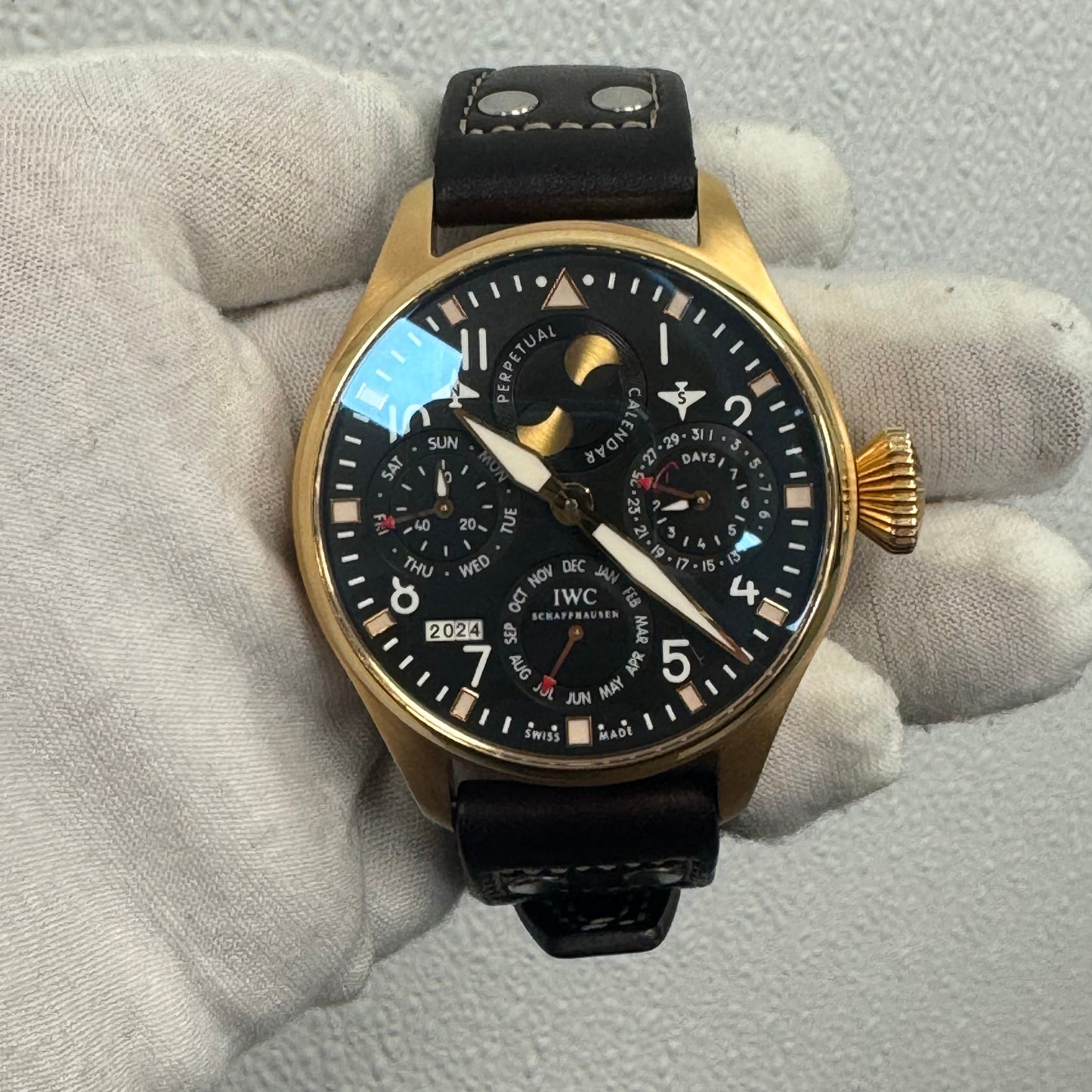 IWC Perpetual Calendar 46mm Black Dial Watch Ref# IW502615