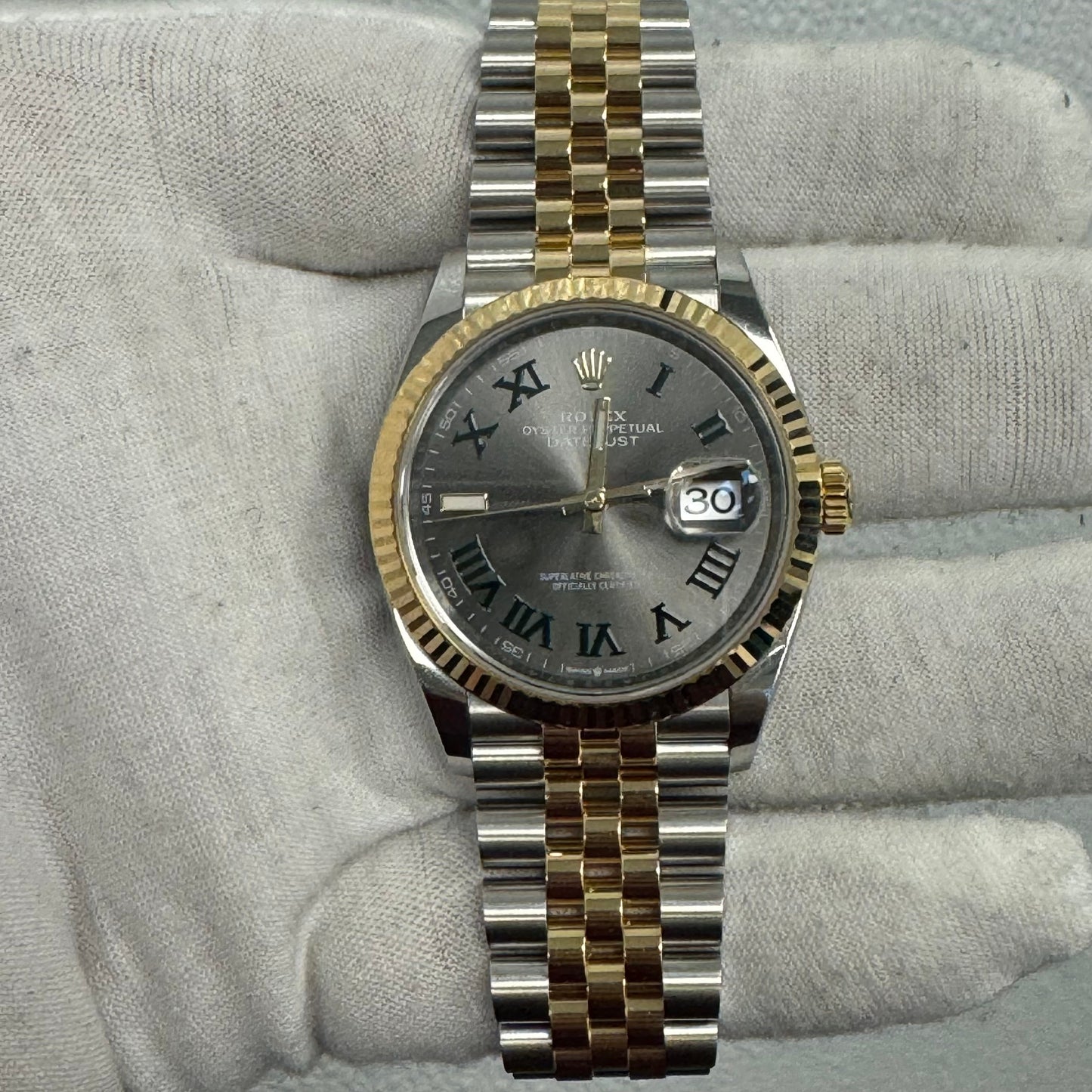 Rolex Datejust 36mm Wimbledon Dial Watch Ref# 126233