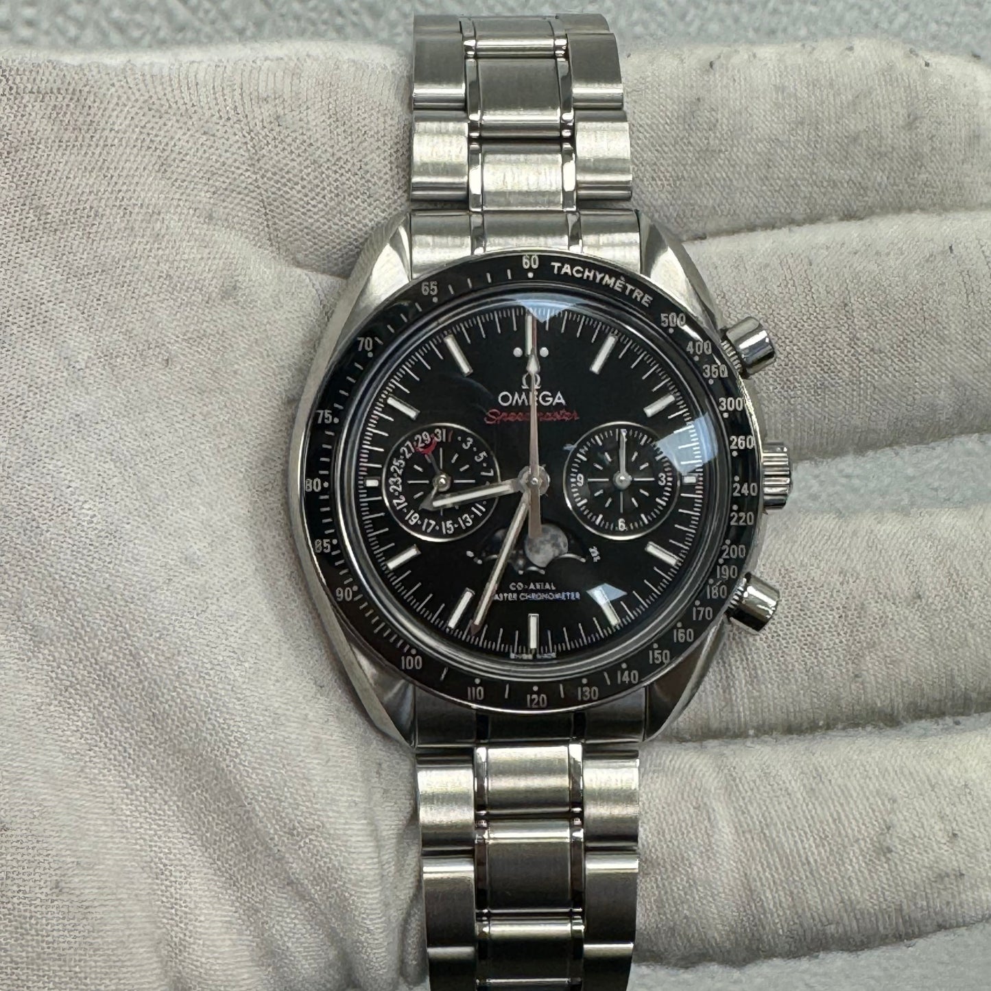 Omega Speedmaster Moonphase 44mm Black Dial Watch Ref# 304.30.44.52.01.001