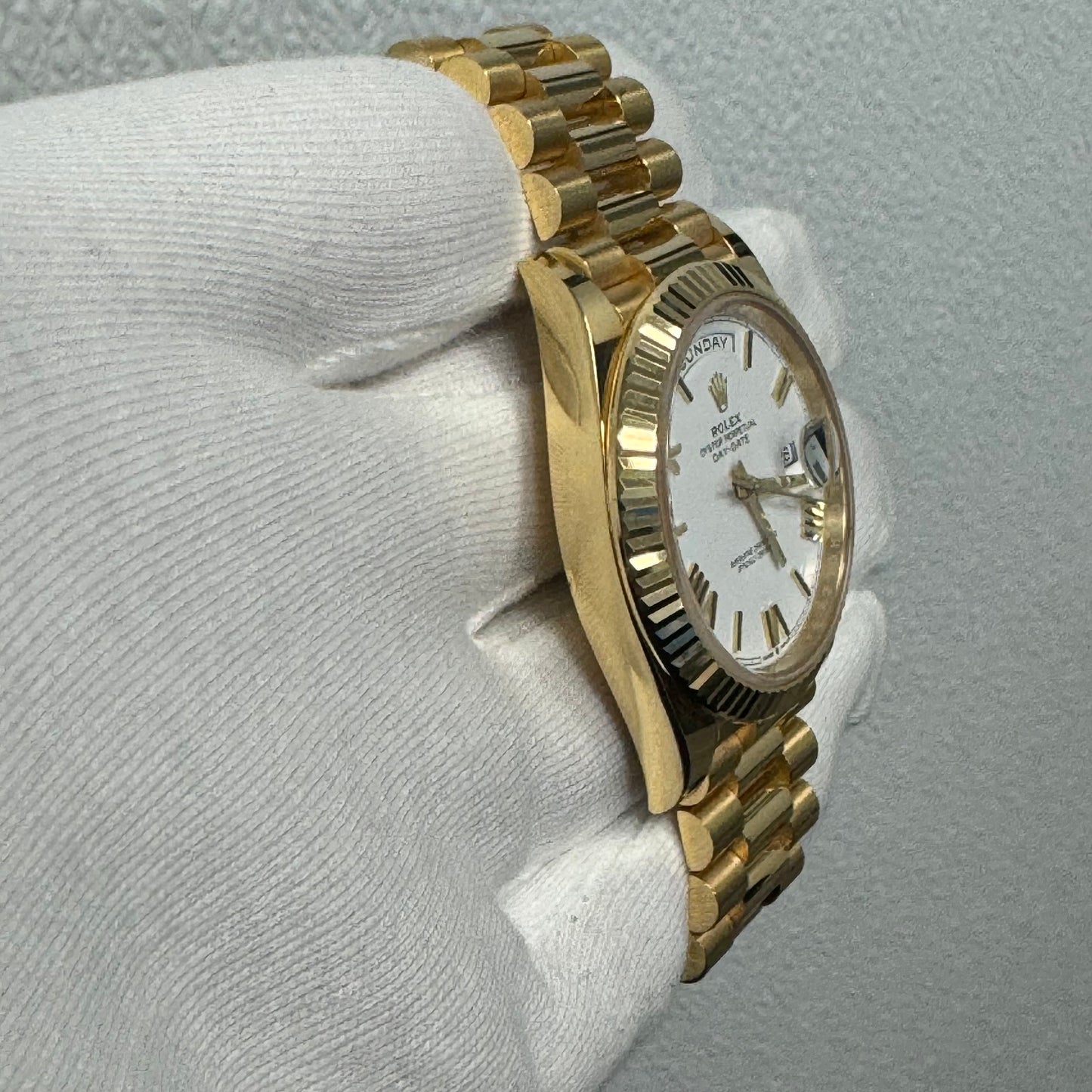 Rolex Day-Date 40mm White Dial Watch Ref# 228238