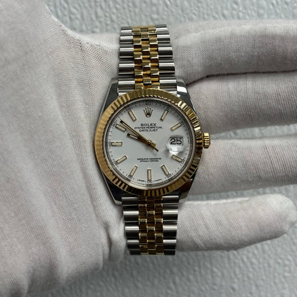 Rolex Datejust 41mm White Dial Watch Ref# 126333 - Happy Jewelers Fine Jewelry Lifetime Warranty
