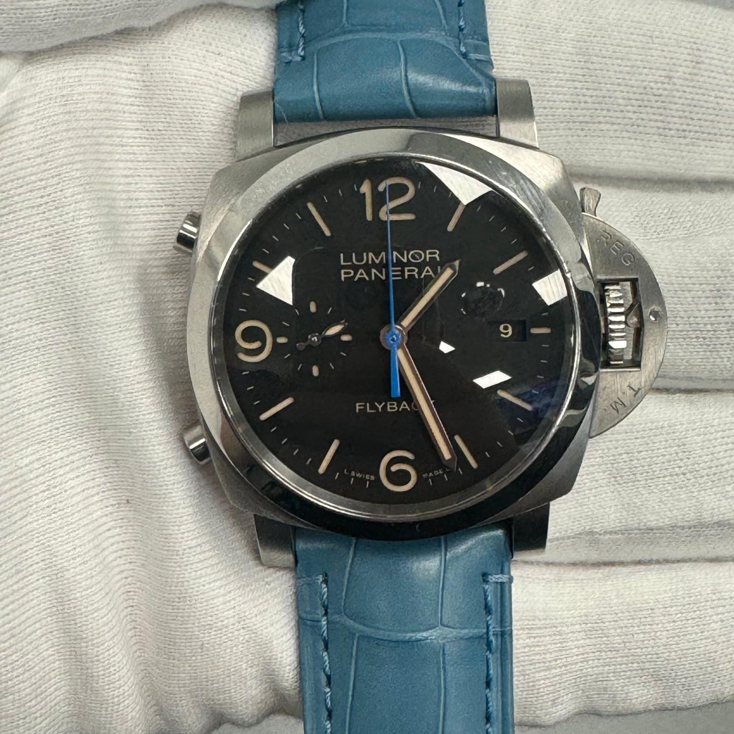 Panerai Luminor FlyBack 44mm Black Dial Watch Ref# PAM00524