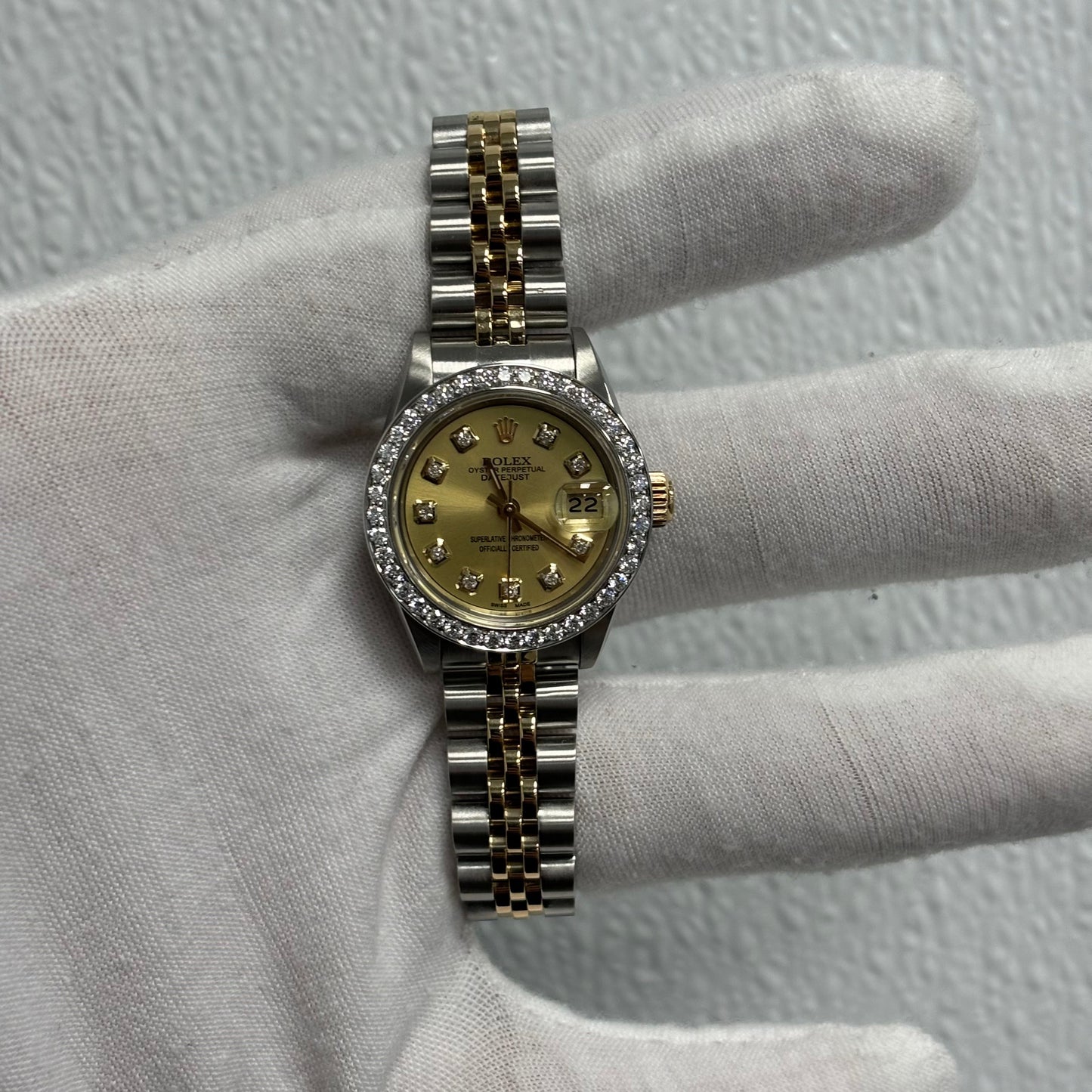 Rolex Datejust 26mm Champagne Dial Watch Ref# 69173