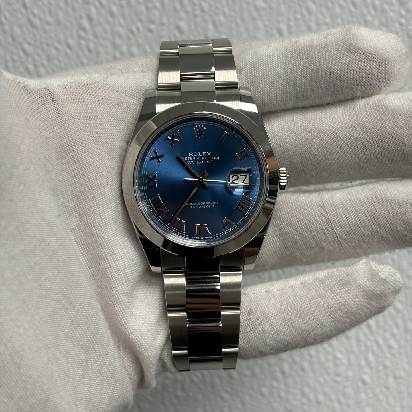 Rolex Datejust 41mm Blue Dial Watch Ref# 126300