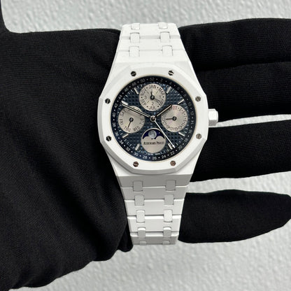 Audemars Piguet Royal Oak 41mm Blue Dial Watch Ref# 26579CB.OO.1225CB.01 - Happy Jewelers Fine Jewelry Lifetime Warranty