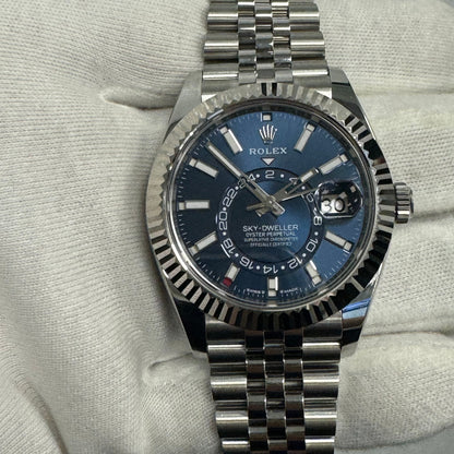Rolex Sky Dweller 42mm Blue Dial Watch Ref# 336934 - Happy Jewelers Fine Jewelry Lifetime Warranty