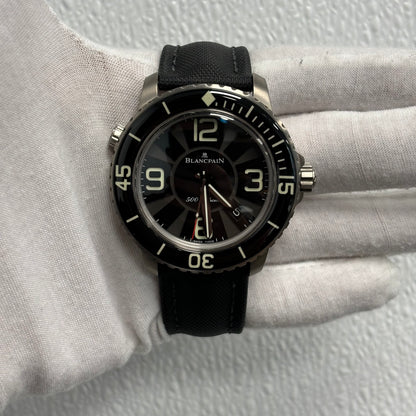 Blancpain Fifty Fathoms 48mm Black Dial Watch Ref# 50015-12B3052 - Happy Jewelers Fine Jewelry Lifetime Warranty