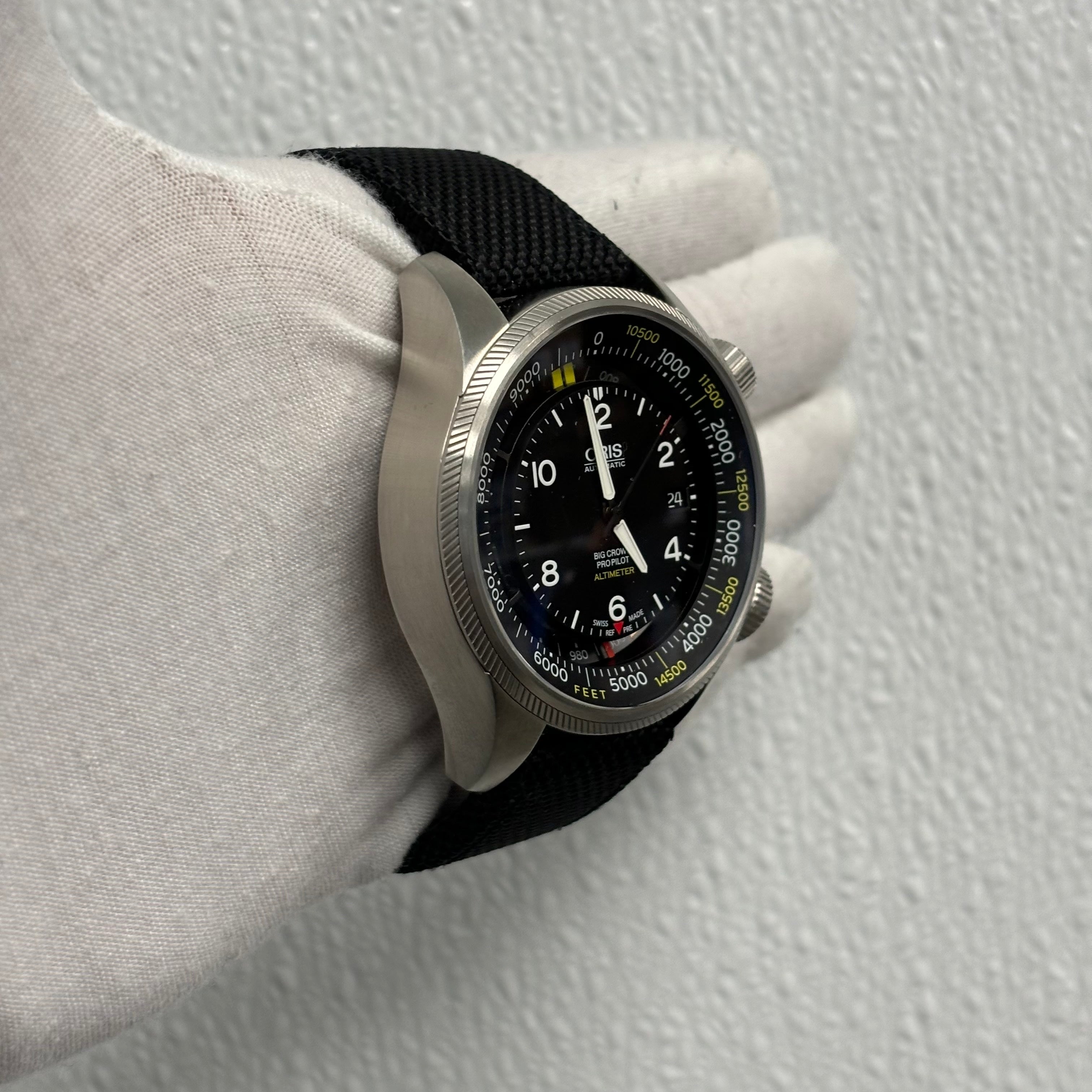 Oris Big Crown 47mm Black Dial Watch Ref# 01 733 7705 4134-SET - Happy Jewelers Fine Jewelry Lifetime Warranty