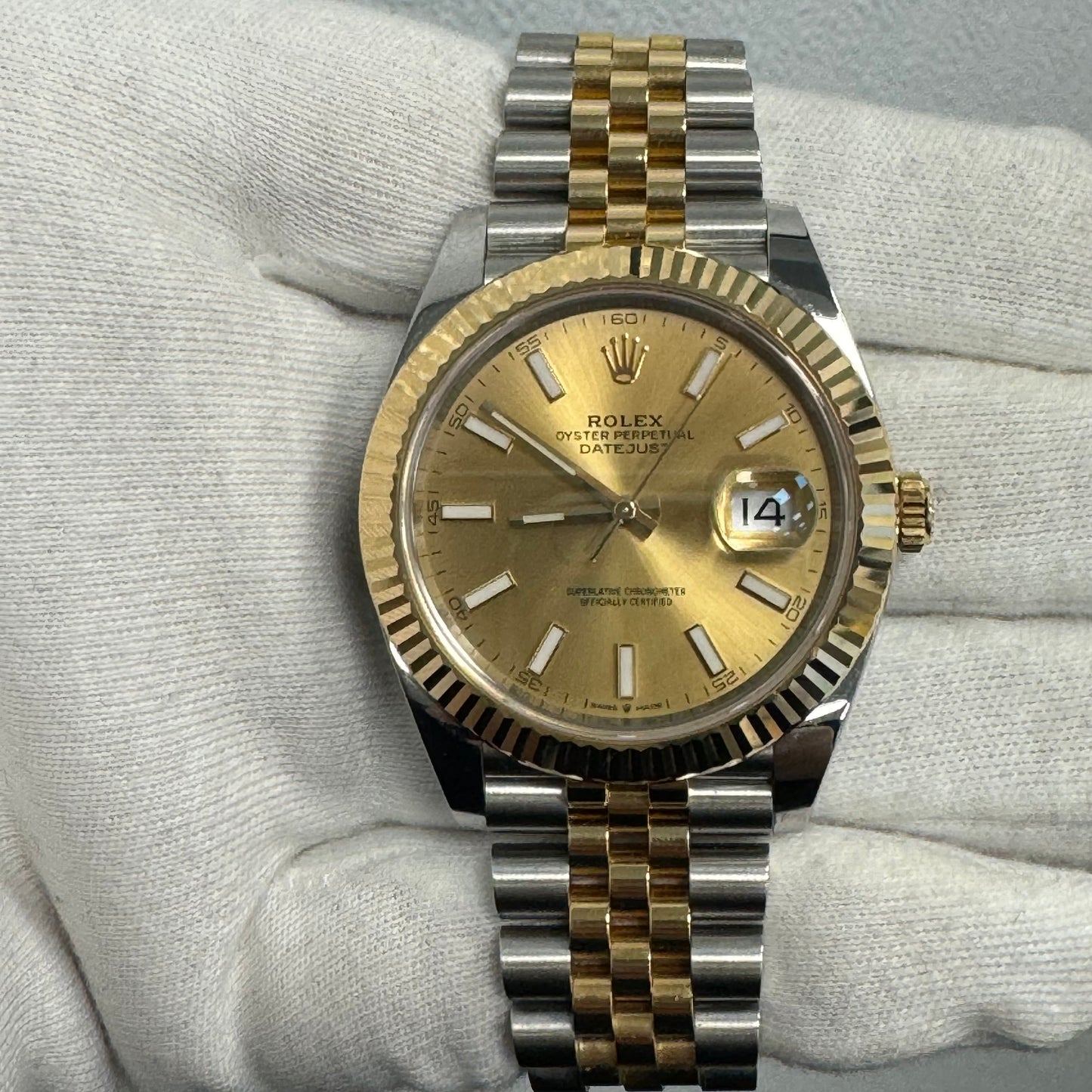 Rolex Datejust 41mm Champagne Dial Watch Ref# 126333