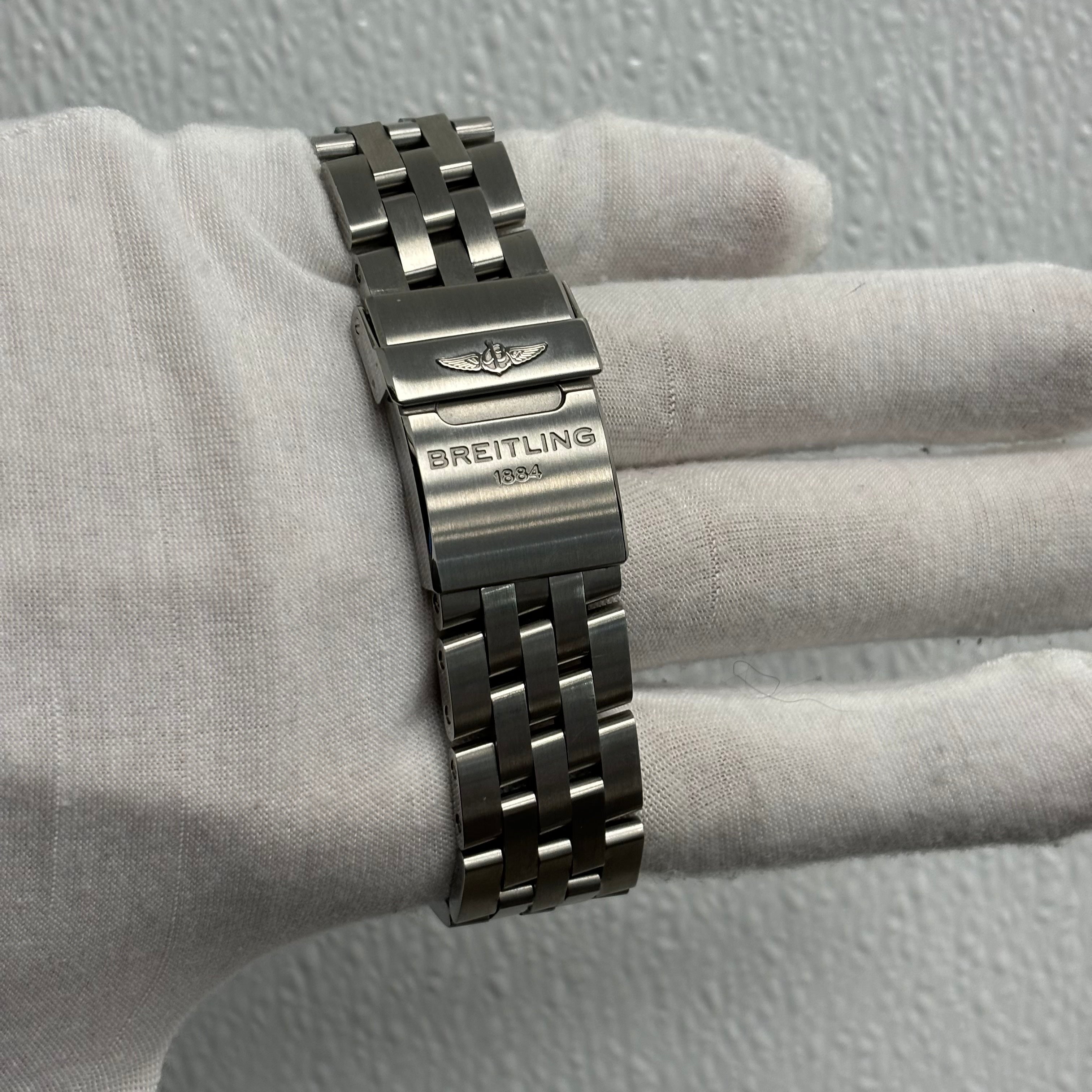 Breitling Chronomat 43mm Black Dial Watch Ref# AB0111 - Happy Jewelers Fine Jewelry Lifetime Warranty