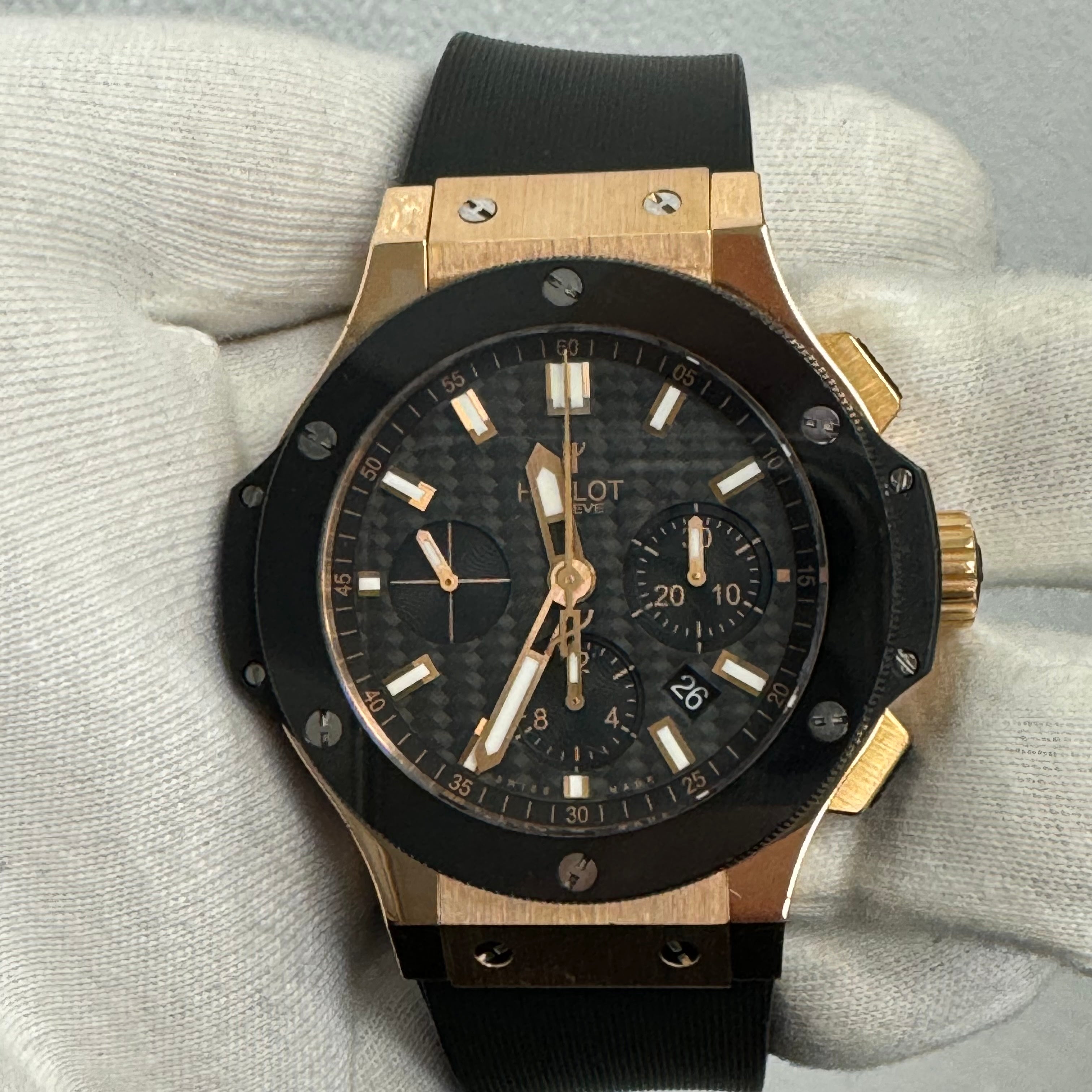 Hublot Big Bang 44.5mm Carbon Dial Watch Ref# 301.PM.1780.RX - Happy Jewelers Fine Jewelry Lifetime Warranty