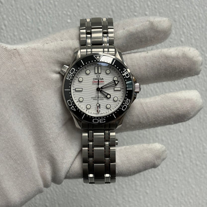 Omega Seamaster 42mm White Dial Ref# 210.30.42.20.04.001 - Happy Jewelers Fine Jewelry Lifetime Warranty
