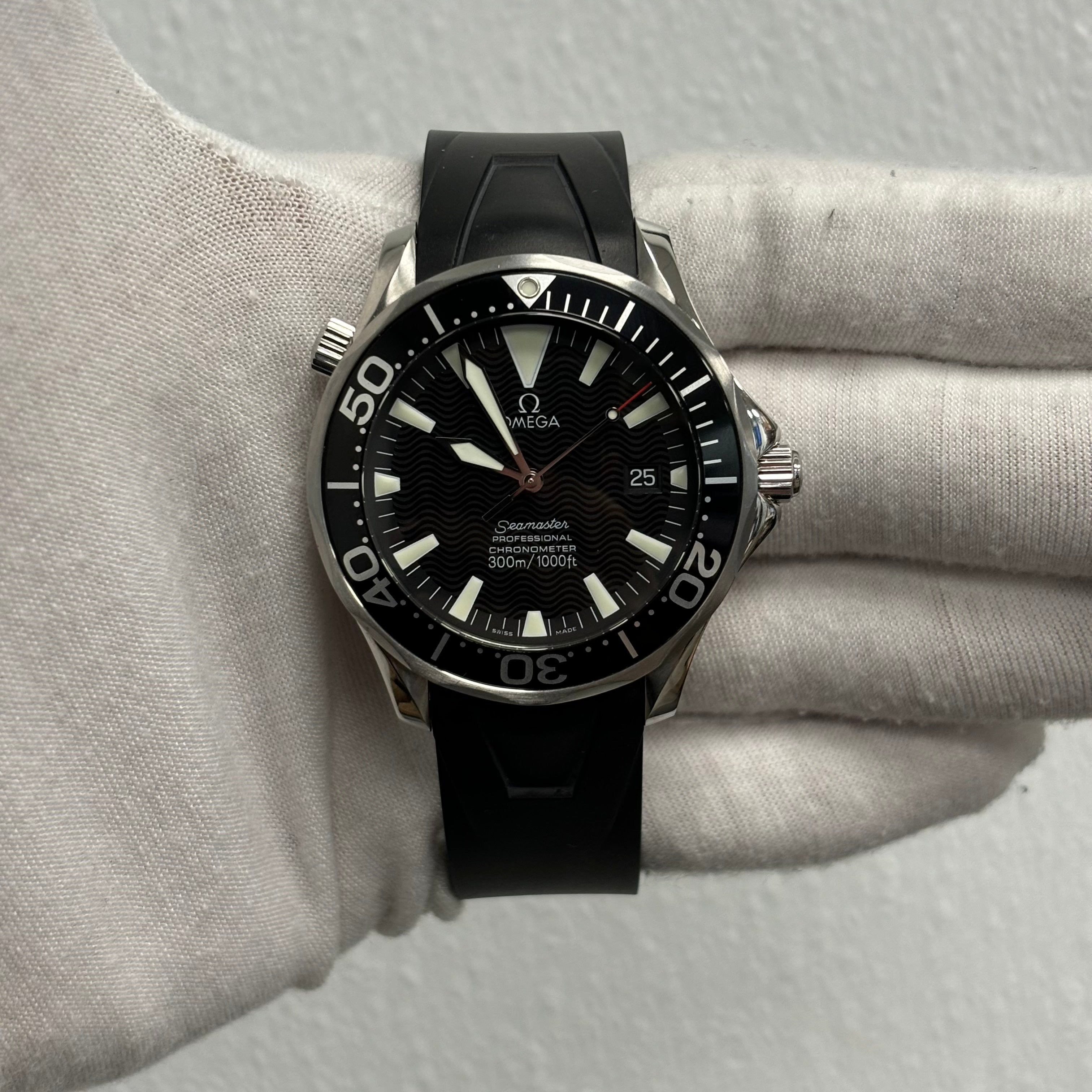 Omega Seamaster 41mm Black Dial Ref# 2254.50.00 - Happy Jewelers Fine Jewelry Lifetime Warranty