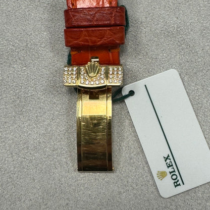 Rolex Day-Date 36mm Pave Dial Watch Ref# 128158RBR - Happy Jewelers Fine Jewelry Lifetime Warranty