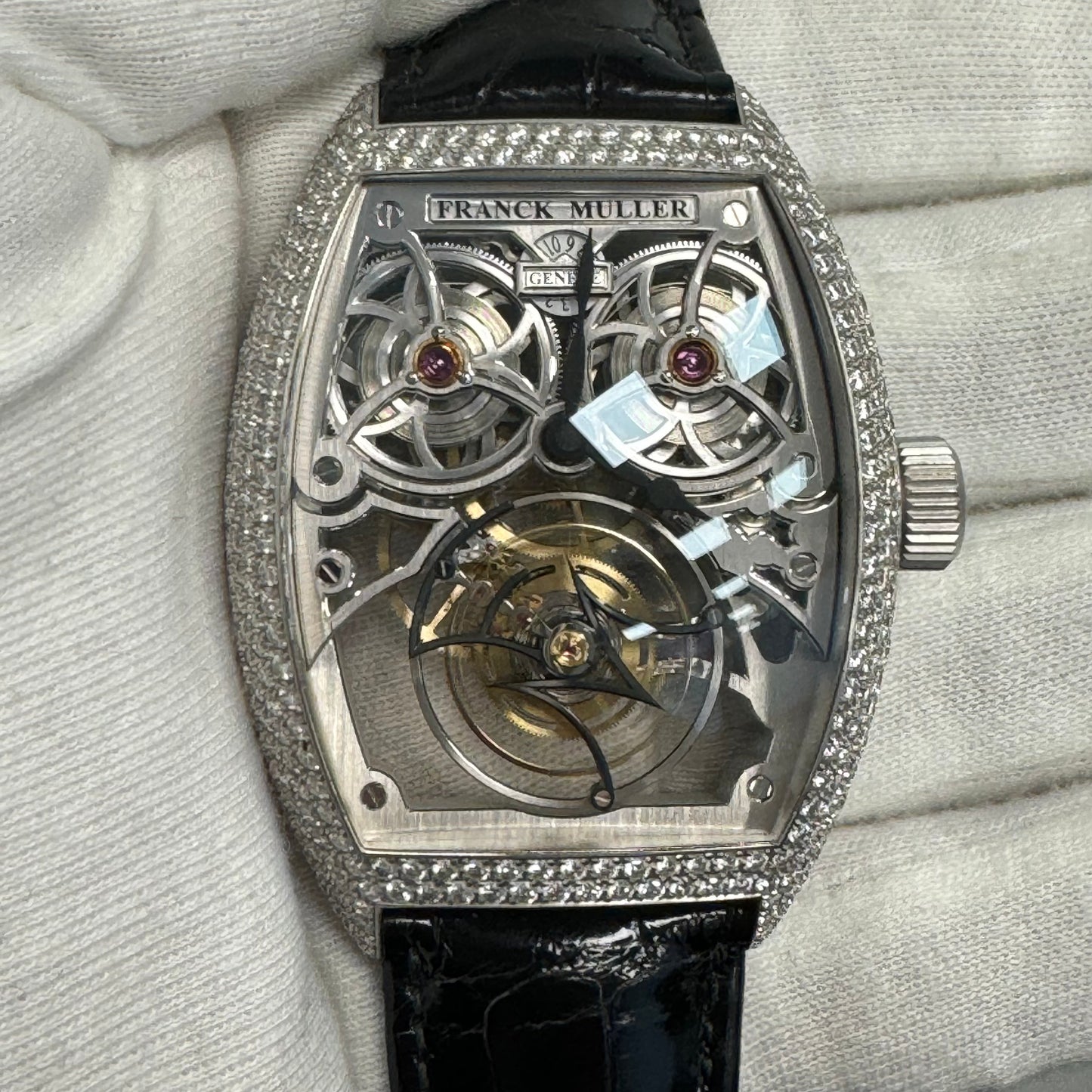 Franck Muller Cintree 43mm Skeleton Dial Ref# 8889 T G SQT D7 BR