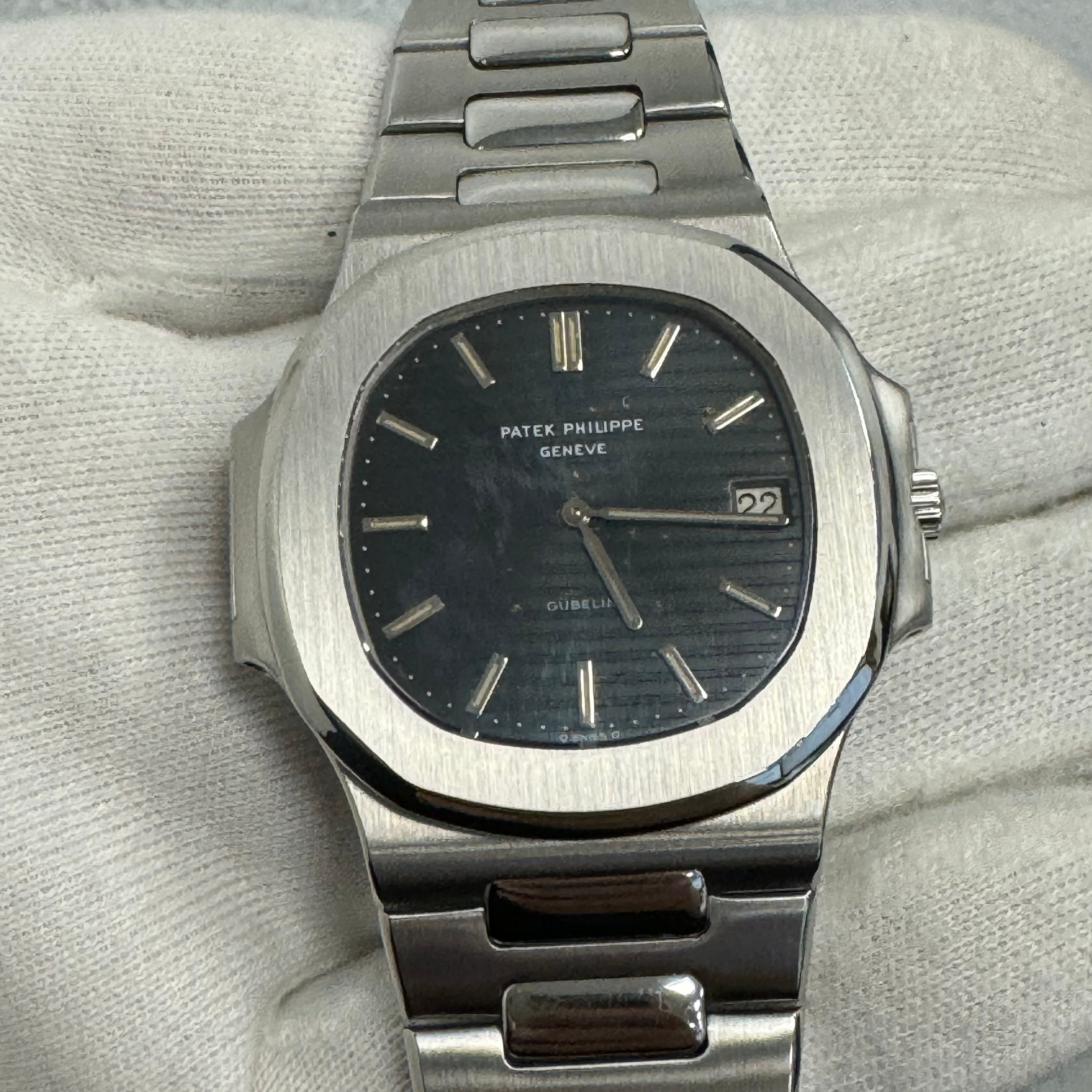 Patek Philippe Nautilus 40mm Blue "Gubelin"  Dial Watch Ref# 3700/1A-050 - Happy Jewelers Fine Jewelry Lifetime Warranty