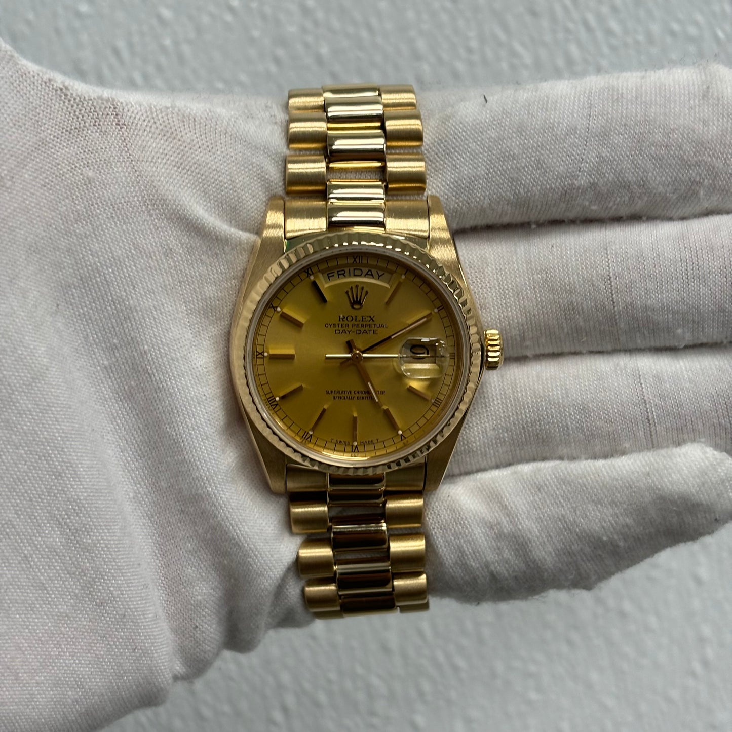 Rolex Day-Date 36mm Champagne Dial Ref# 18038