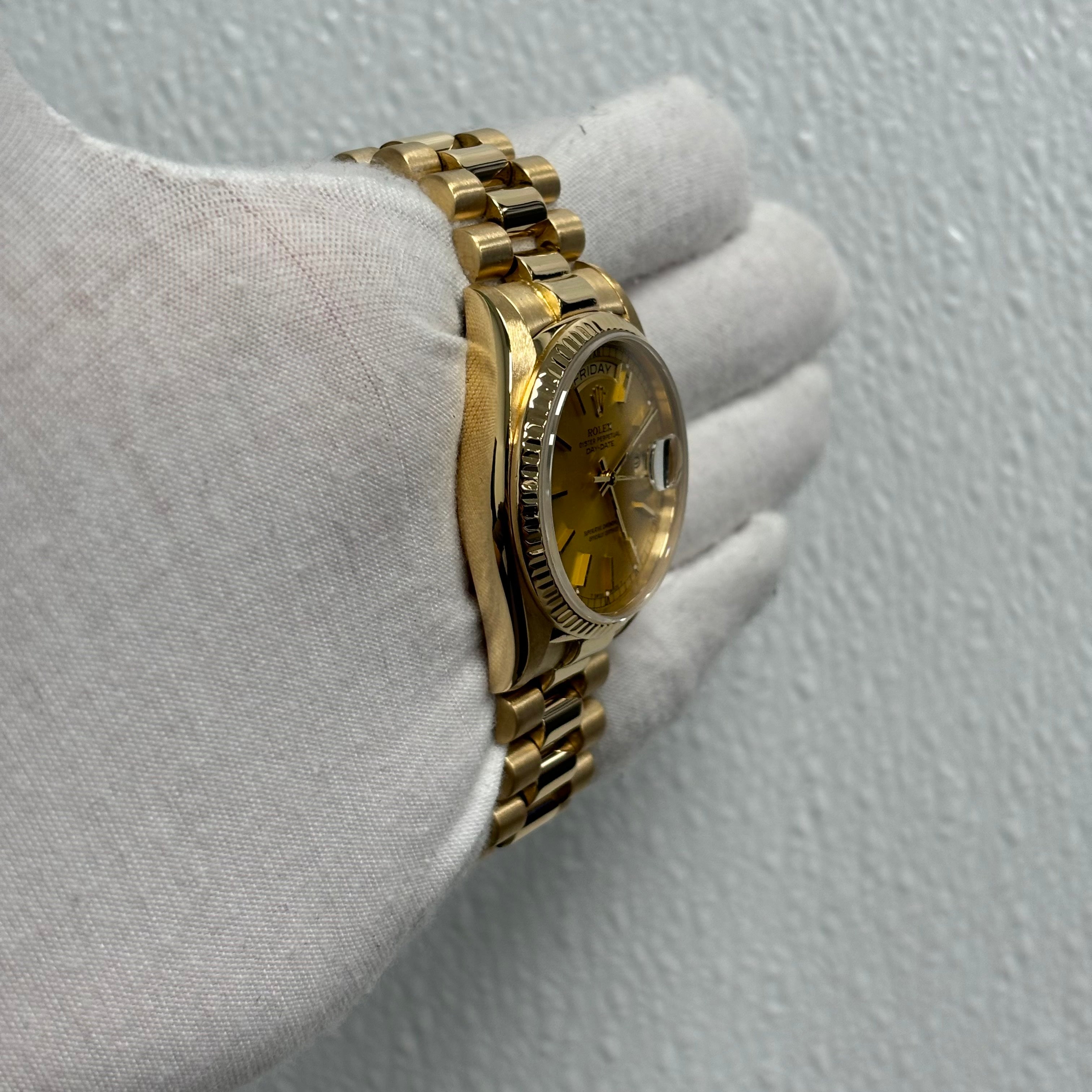 Rolex Day-Date 36mm Champagne Dial Ref# 18038 - Happy Jewelers Fine Jewelry Lifetime Warranty