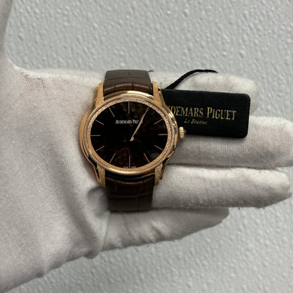 Audemars Piguet Millenary 39.5mm Brown Dial Ref# 77266OR.GG.A823CR.01 - Happy Jewelers Fine Jewelry Lifetime Warranty