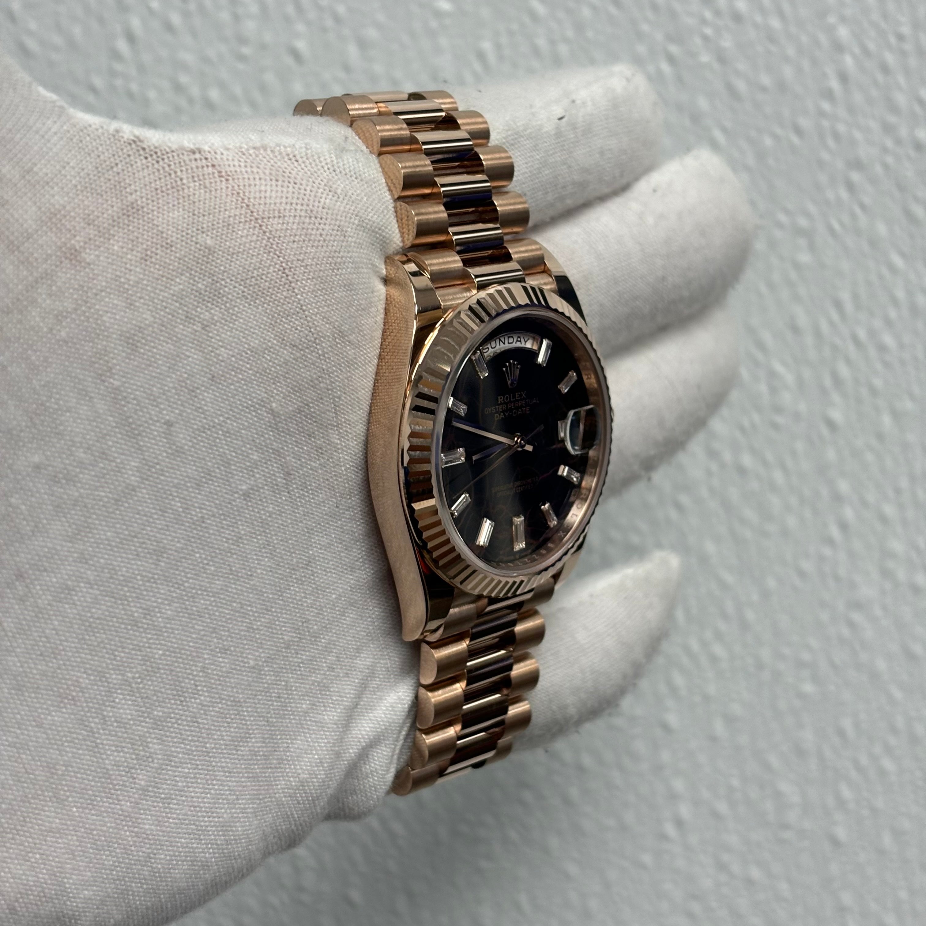 Rolex Day-Date 40mm Eisenkiesel Dial Ref# 228235 – Happy Jewelers