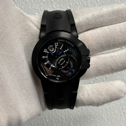 Harry Winston Ocean 44mm Black Dial Watch Ref# OCEMAL44ZZ004 - Happy Jewelers Fine Jewelry Lifetime Warranty