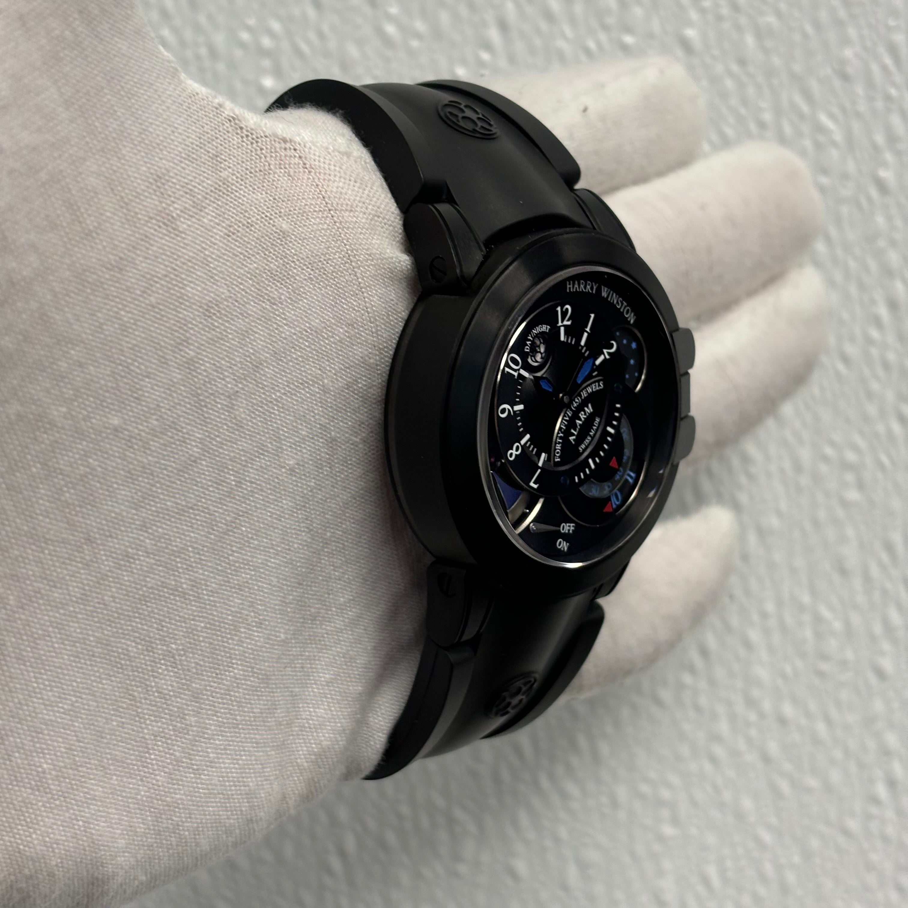 Harry Winston Ocean 44mm Black Dial Watch Ref# OCEMAL44ZZ004 - Happy Jewelers Fine Jewelry Lifetime Warranty