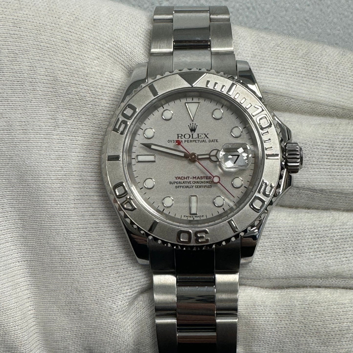 Rolex Yachtmaster 40mm Silver Dial Watch Ref# 16622