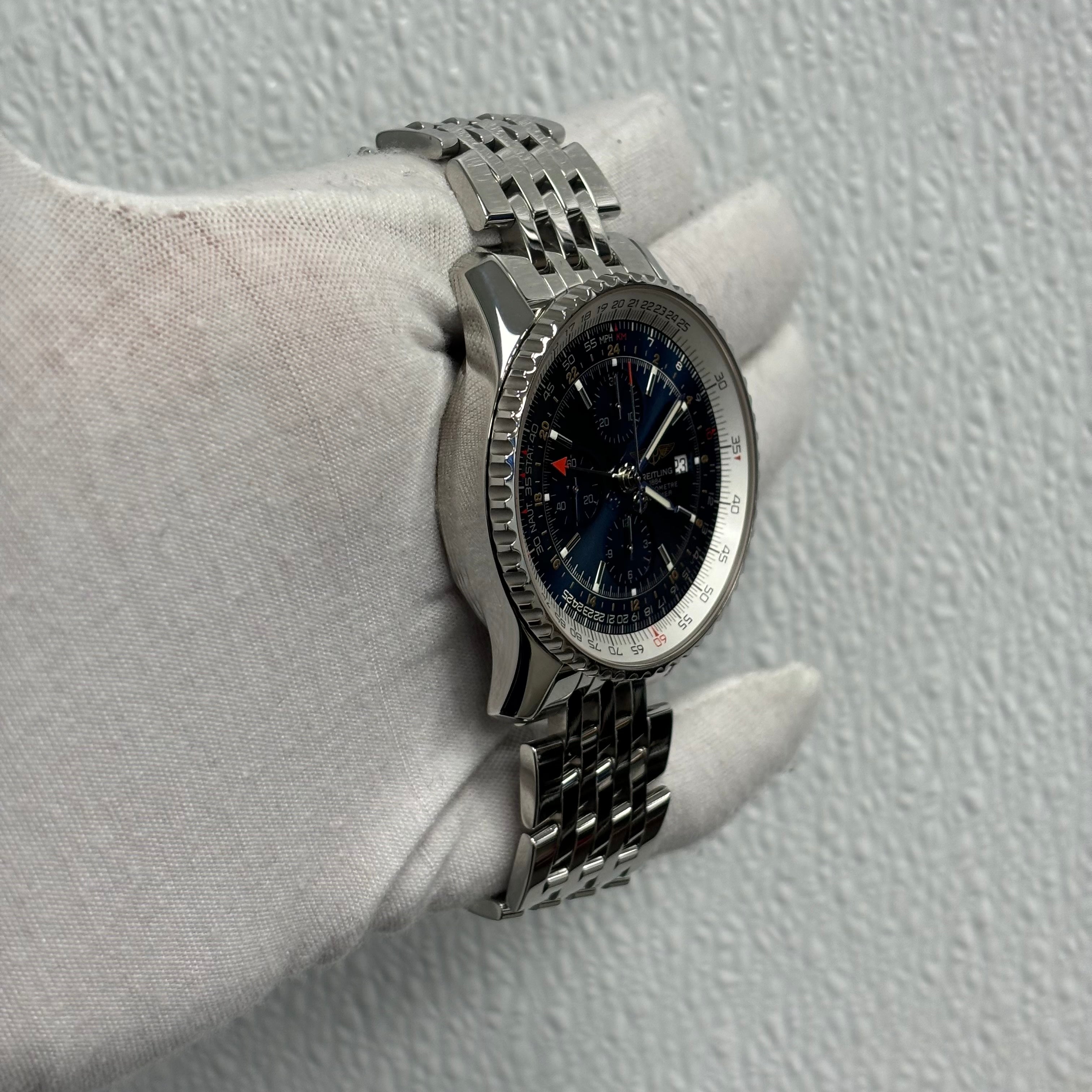 Breitling Navitimer 45mm Blue Dial Watch Ref# A243221 - Happy Jewelers Fine Jewelry Lifetime Warranty