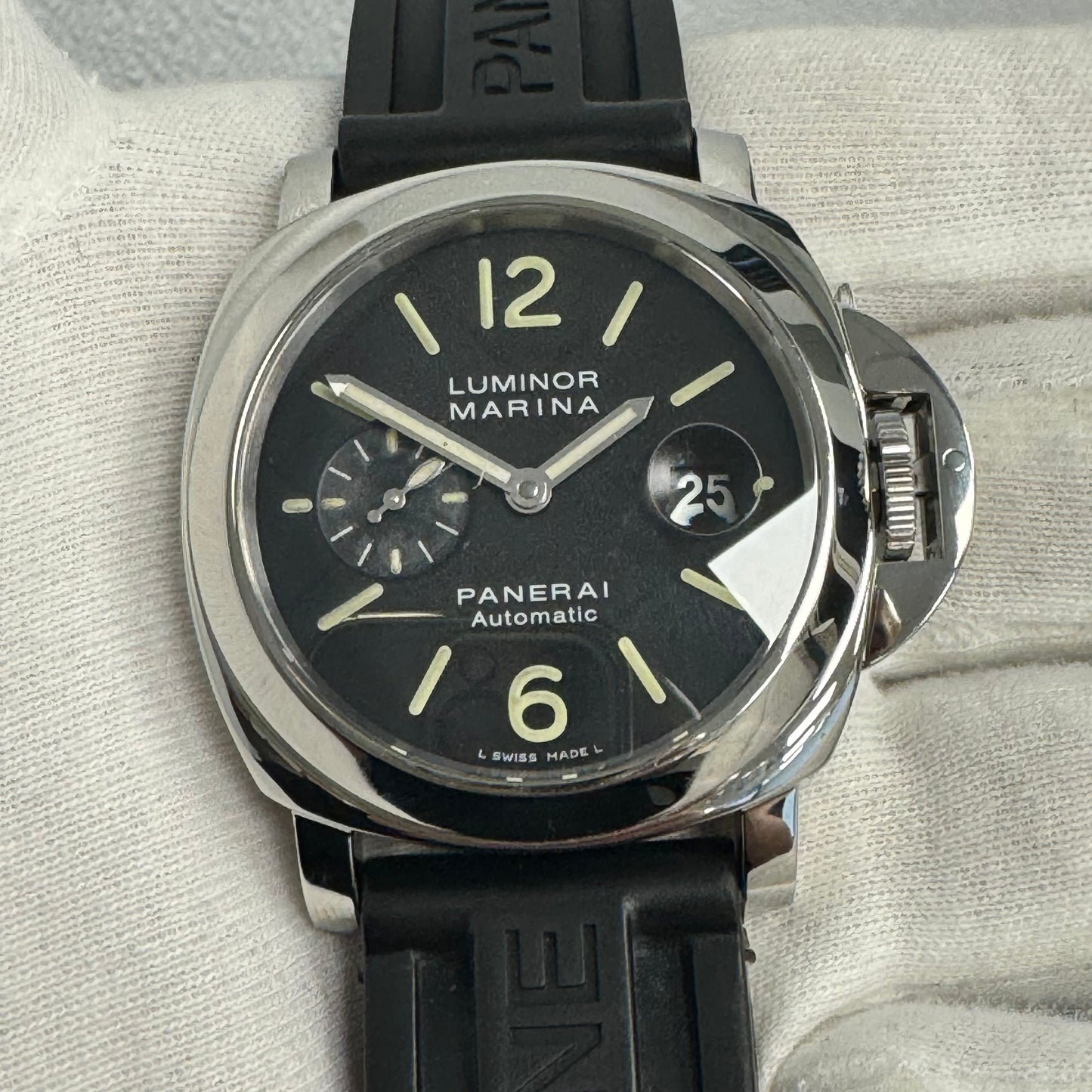 Panerai Luminor 44mm Black Dial Watch Ref# PAM00104