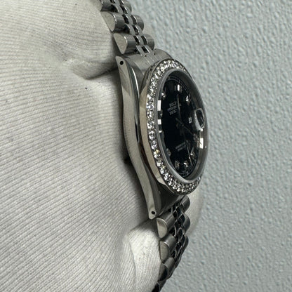 Rolex Datejust 36mm Black Dial Watch Ref# 16030 - Happy Jewelers Fine Jewelry Lifetime Warranty