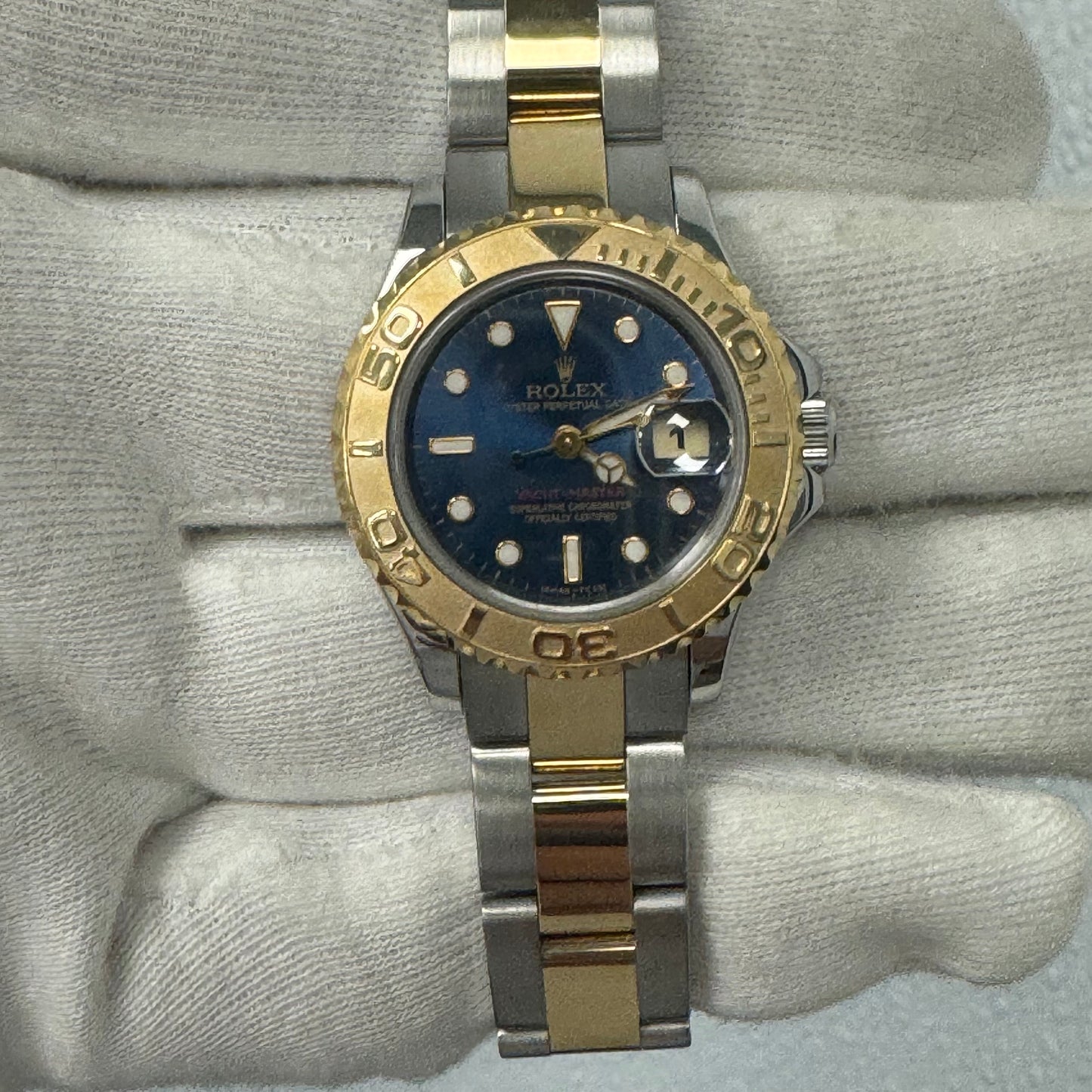 Rolex Lady Yacht Master 29mm Blue Dial Watch Ref# 169623