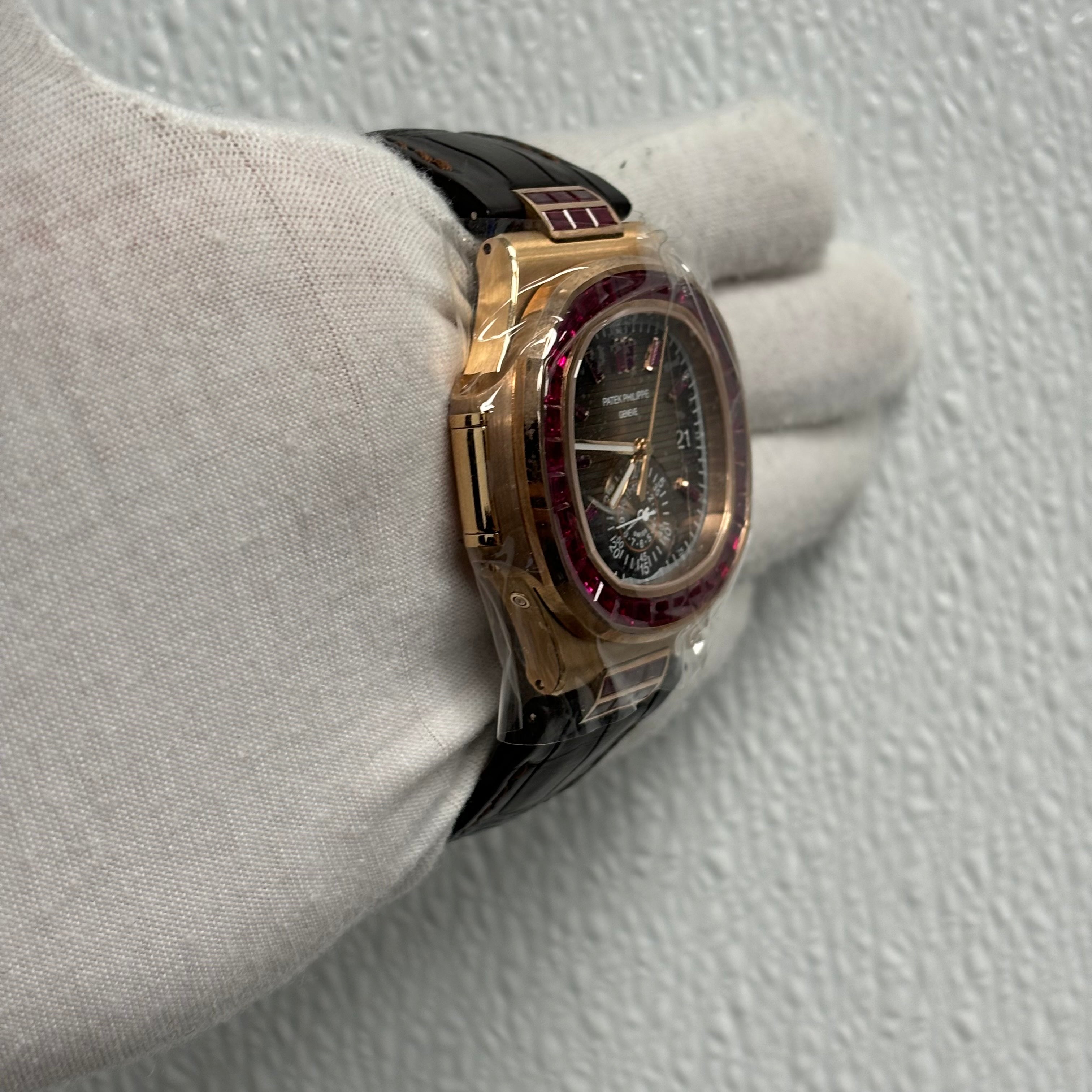 Patek Philippe Nautilus 40.5mm Brown Dial Watch Ref# 5980R-010 - Happy Jewelers Fine Jewelry Lifetime Warranty