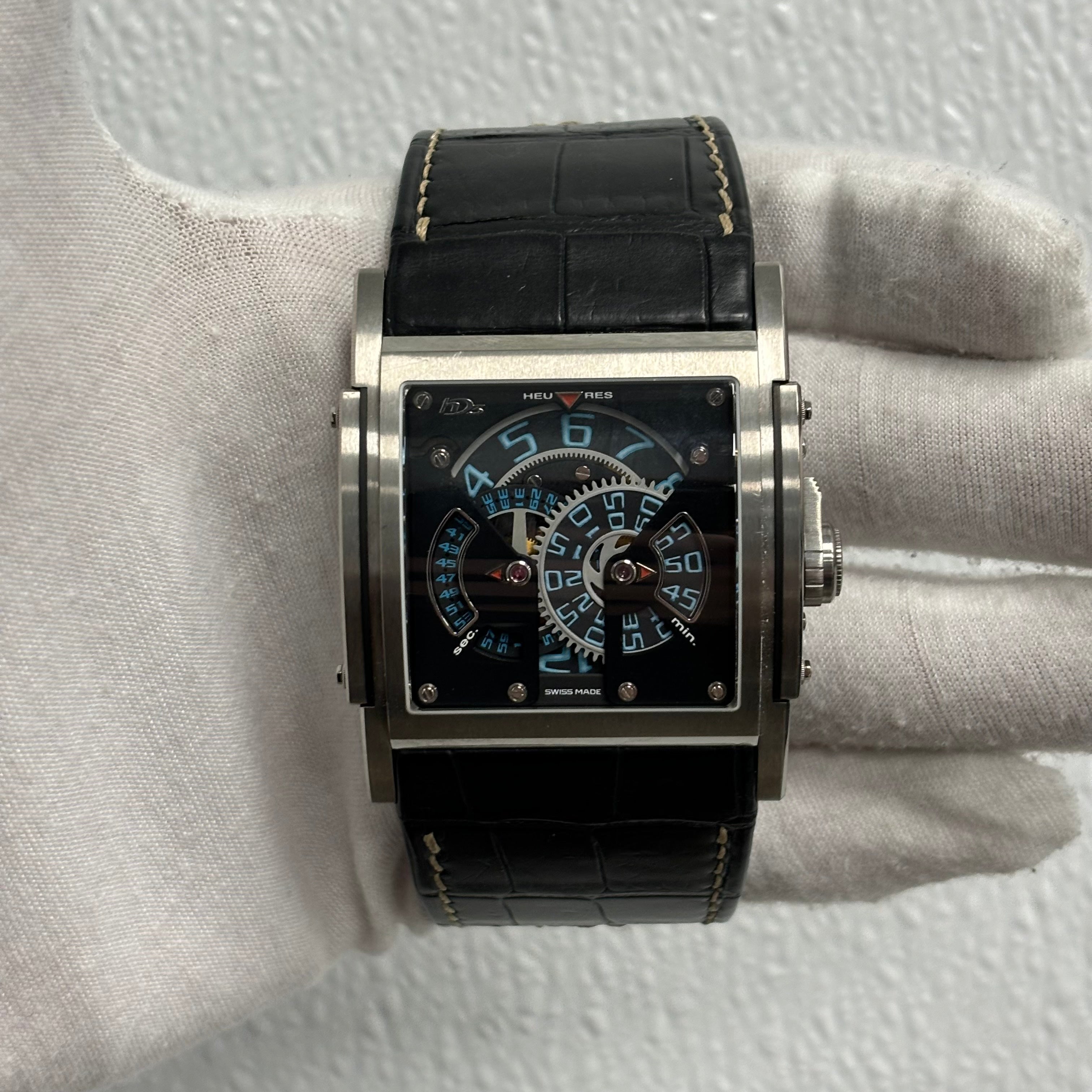 HD3 Idalgo Titanium 43.5mm Openwork Dial Watch - Happy Jewelers Fine Jewelry Lifetime Warranty