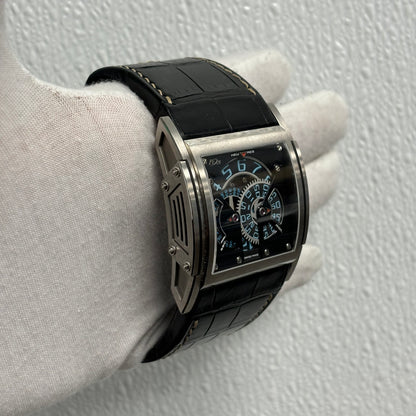 HD3 Idalgo Titanium 43.5mm Openwork Dial Watch - Happy Jewelers Fine Jewelry Lifetime Warranty