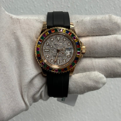 Rolex Yacht Master 40mm Pave Dial Watch Ref# 116655 - Happy Jewelers Fine Jewelry Lifetime Warranty