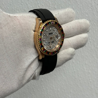 Rolex Yacht Master 40mm Pave Dial Watch Ref# 116655 - Happy Jewelers Fine Jewelry Lifetime Warranty